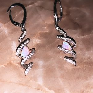 Opal , earrings 925 silver